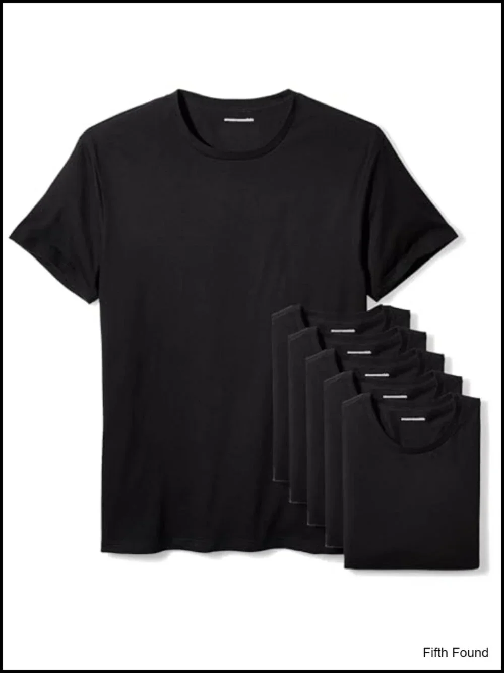 Men's Slim Fit Crewneck Undershirts 6-Pack Cotton Spandex